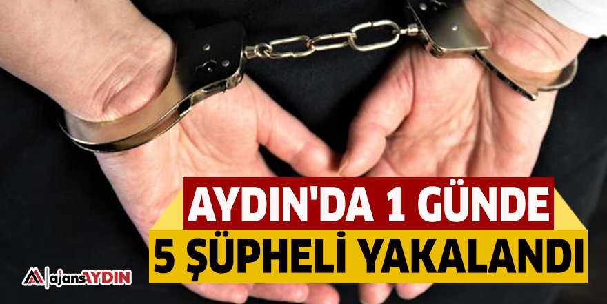 Aydın'da 1 günde 5 şüpheli yakalandı