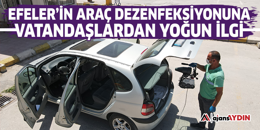 Efeler'in araç dezenfeksiyonuna vatandaşlardan yoğun ilgi