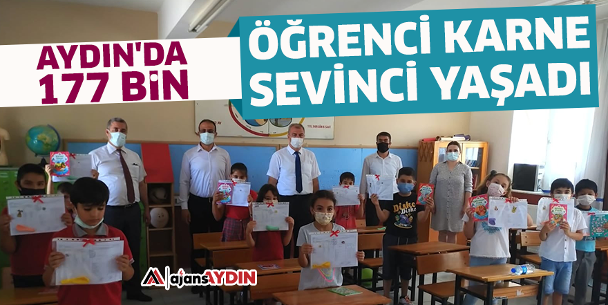 Aydın'da 177 bin öğrenci karne sevinci yaşadı