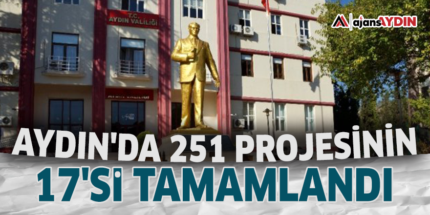 Aydın'da 251 projesinin 17'si tamamlandı