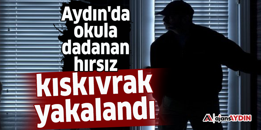 Aydın'da okula dadanan hırsız kıskıvrak yakalandı