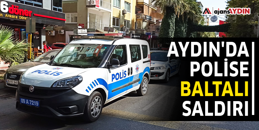 Aydın'da polise baltalı saldırı
