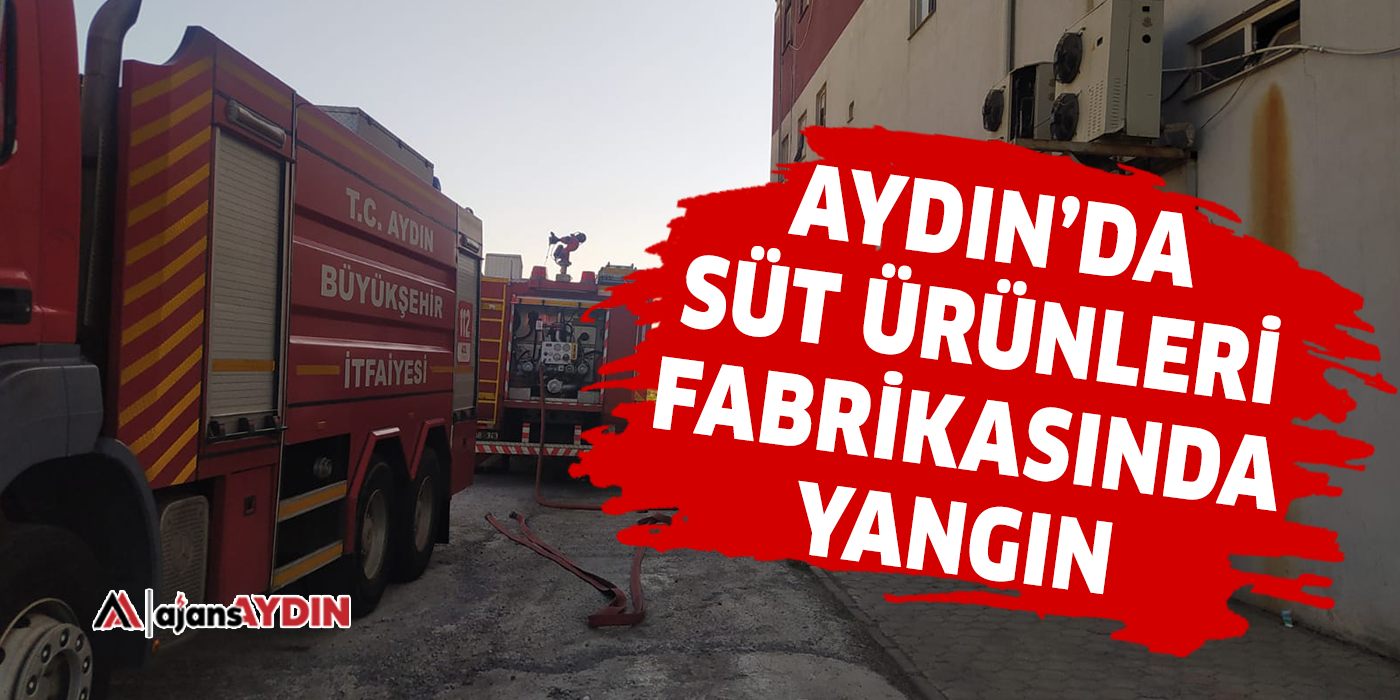 Aydın'da süt ürünleri fabrikasında yangın