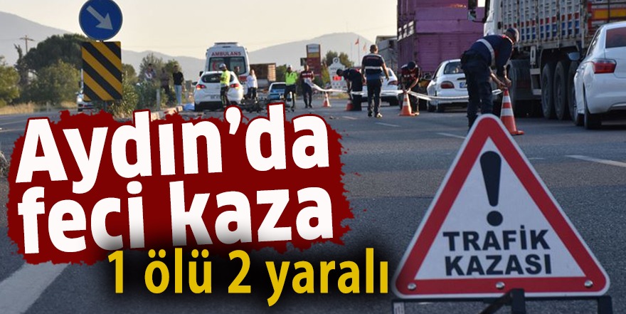 Aydın’da feci kaza / 1 ölü 2 yaralı..