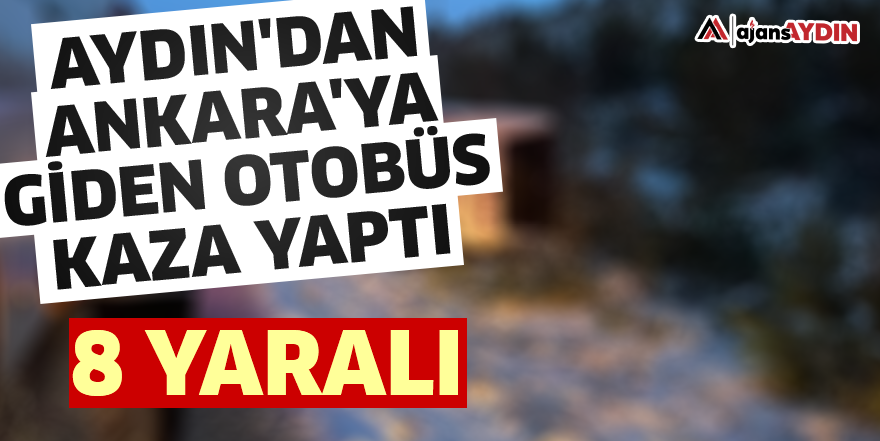 Aydın'dan Ankara'ya giden otobüs kaza yaptı