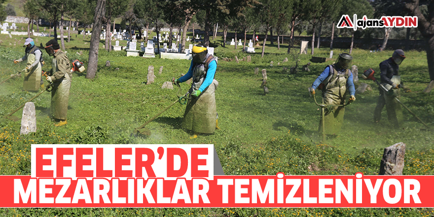 Efeler'de mezarlıklar temizleniyor