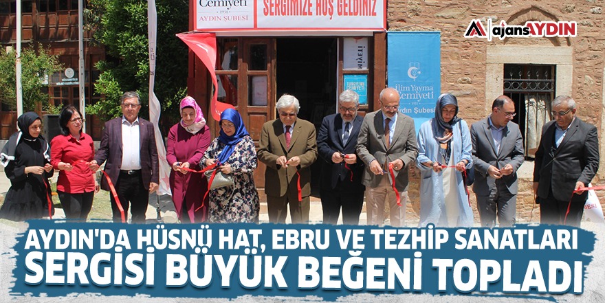 Aydın'da Hüsnü Hat, Ebru ve Tezhip sanatları sergisi büyük beğeni topladı