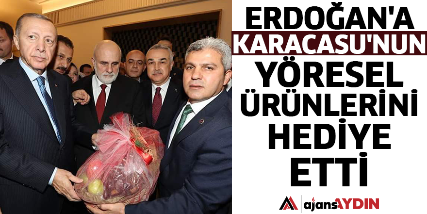 Erdoğan'a Karacasu'nun yöresel ürünlerini hediye etti