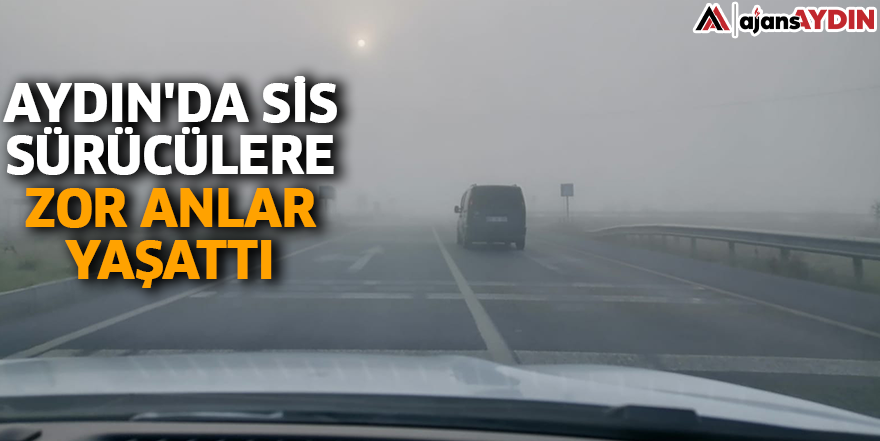 Aydın'da sis sürücülere zor anlar yaşattı