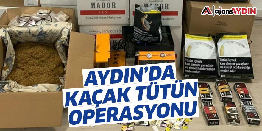 Aydın'da kaçak tütün operasyonu