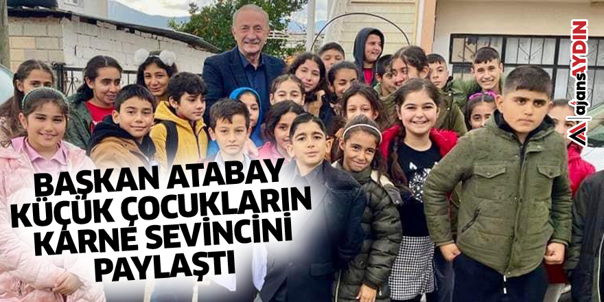 Başkan Atabay küçük çocukların karne sevincini paylaştı