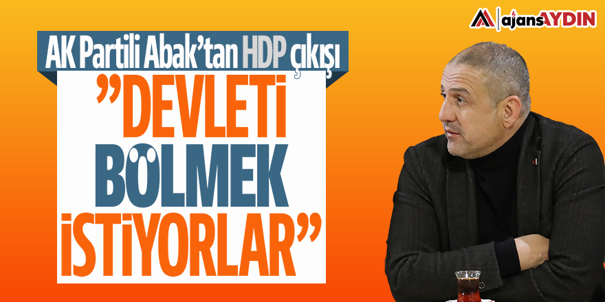 AK Partili Abak'tan HDP çıkışı: Devleti bölmek istiyorlar