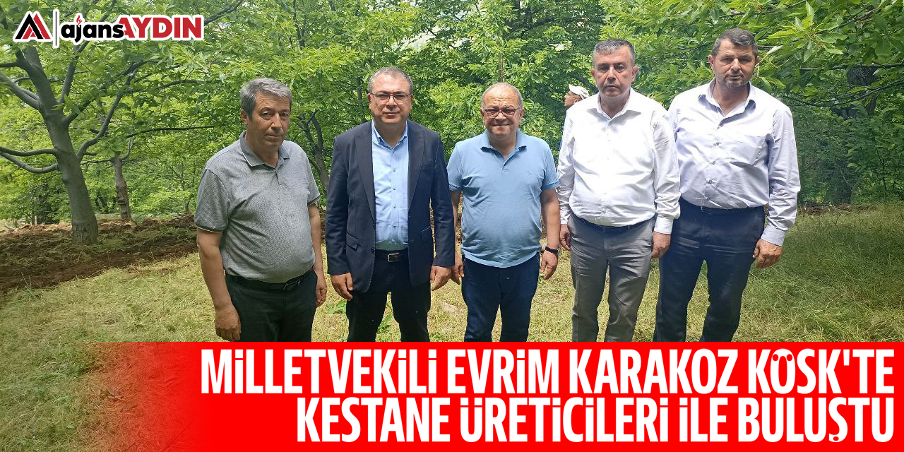 Milletvekili Evrim Karakoz, Köşk'te kestane üreticileri ile buluştu.