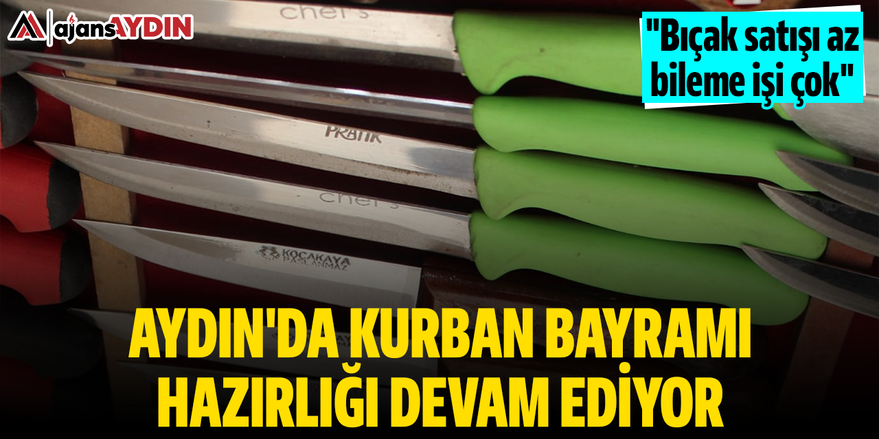 Aydın'da kurban bayramı hazırlığı devam ediyor: "Bıçak satışı az bileme işi çok"
