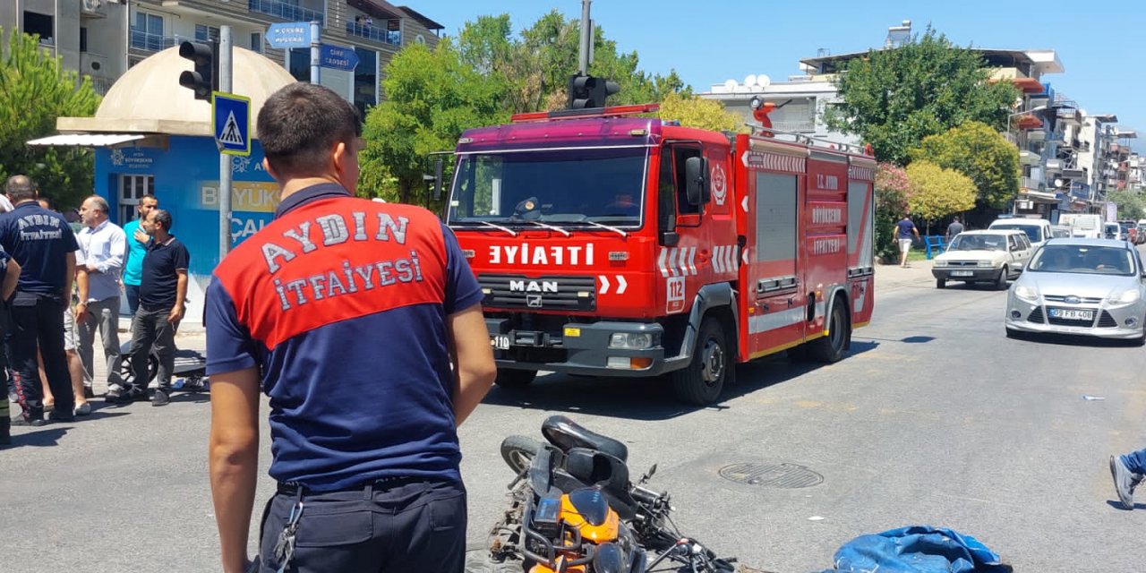 Aydın'da motosiklet kazası 2 yaralı