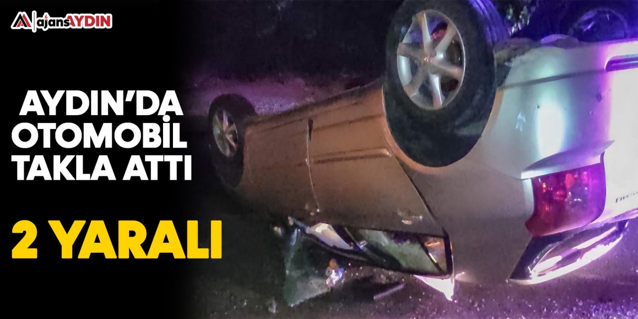 Aydın'da otomobil takla attı 2 yaralı