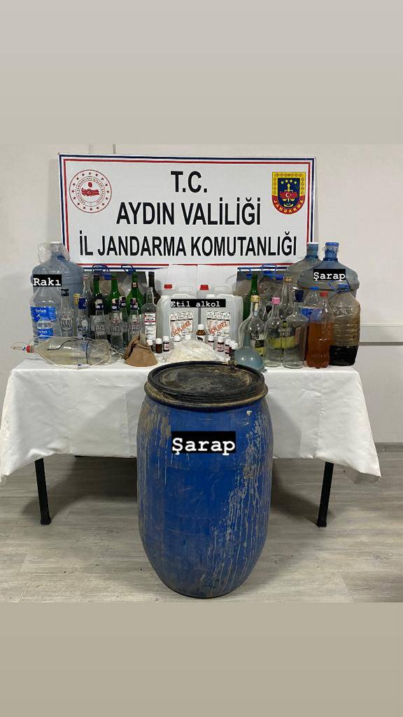Karacasu’da sahte alkol imalatı yapan şahıs yakalandı