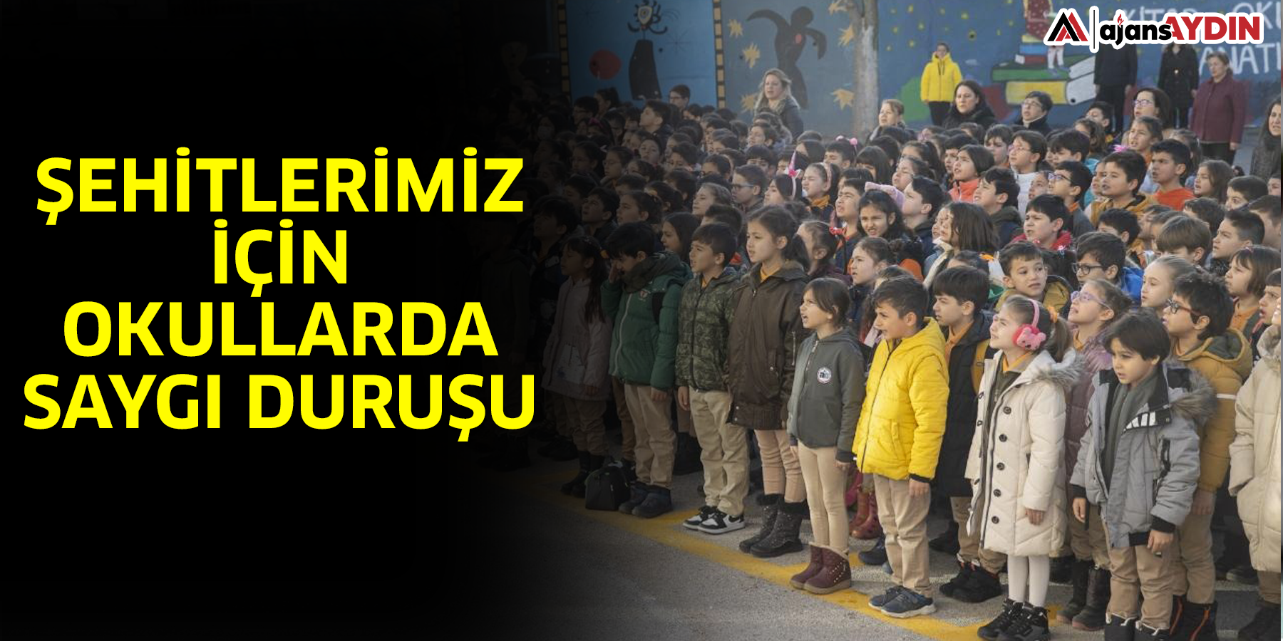 Şehitlerimiz için okullarda saygı duruşu