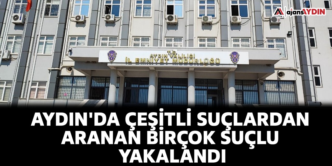 Aydın'da çeşitli suçlardan aranan birçok suçlu yakalandı