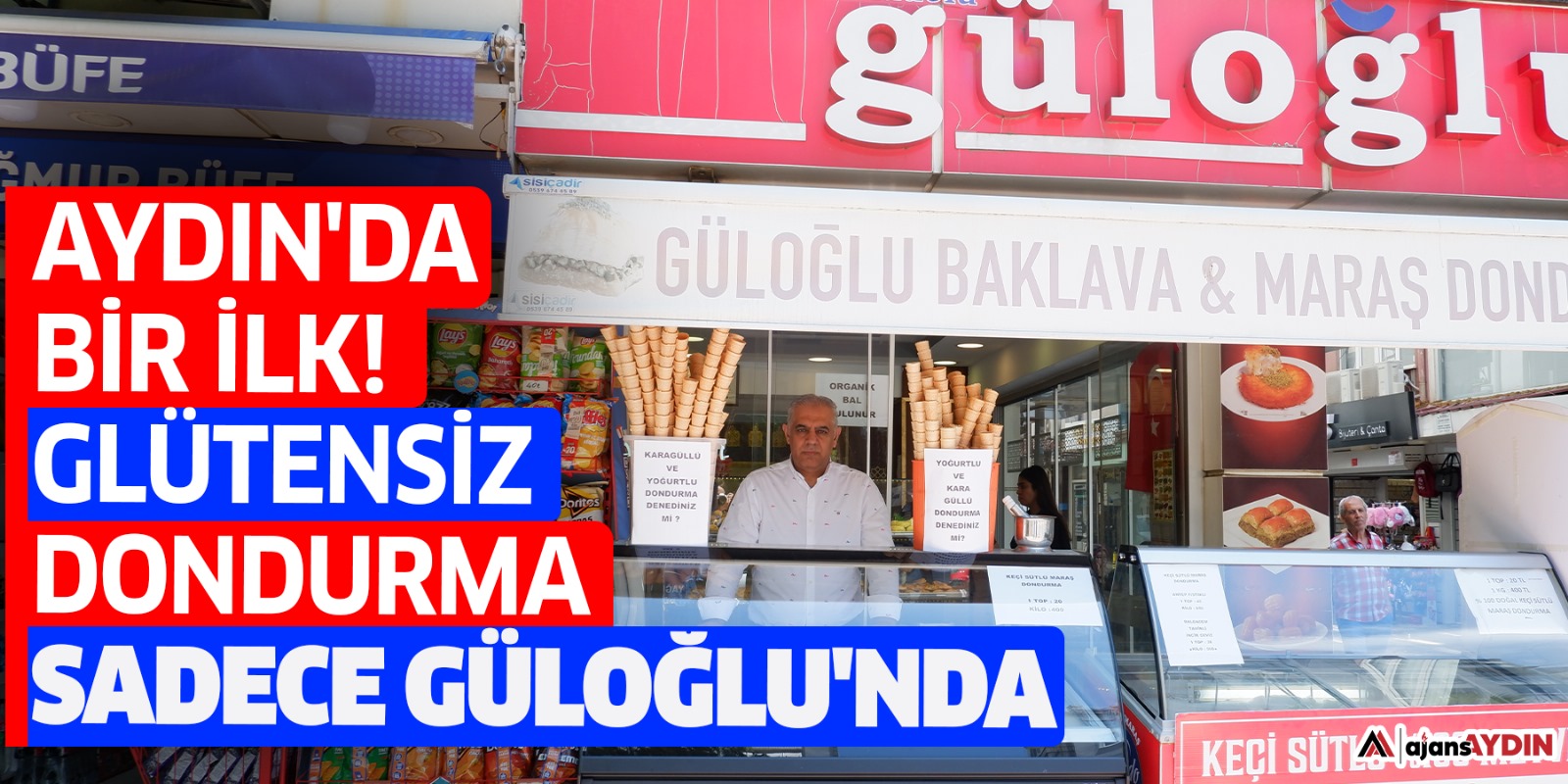 Aydın'da bir ilk! Glütensiz dondurma sadece Güloğlu'nda