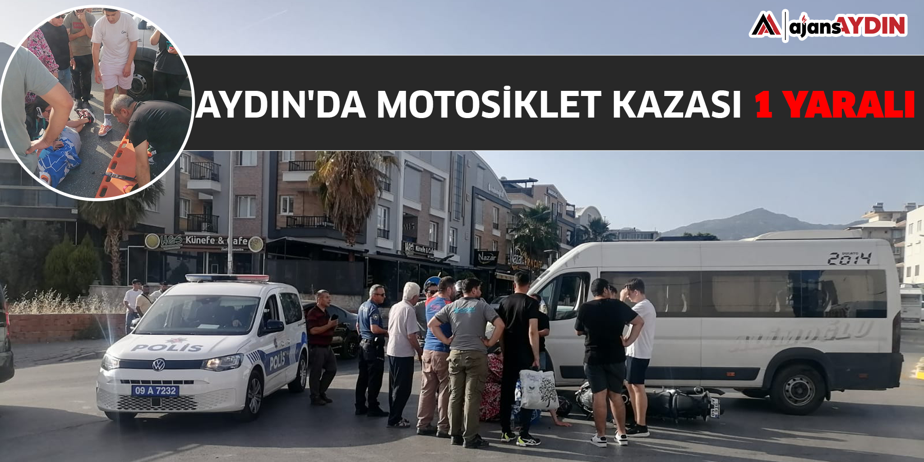 Aydın'da motosiklet kazası 1 yaralı