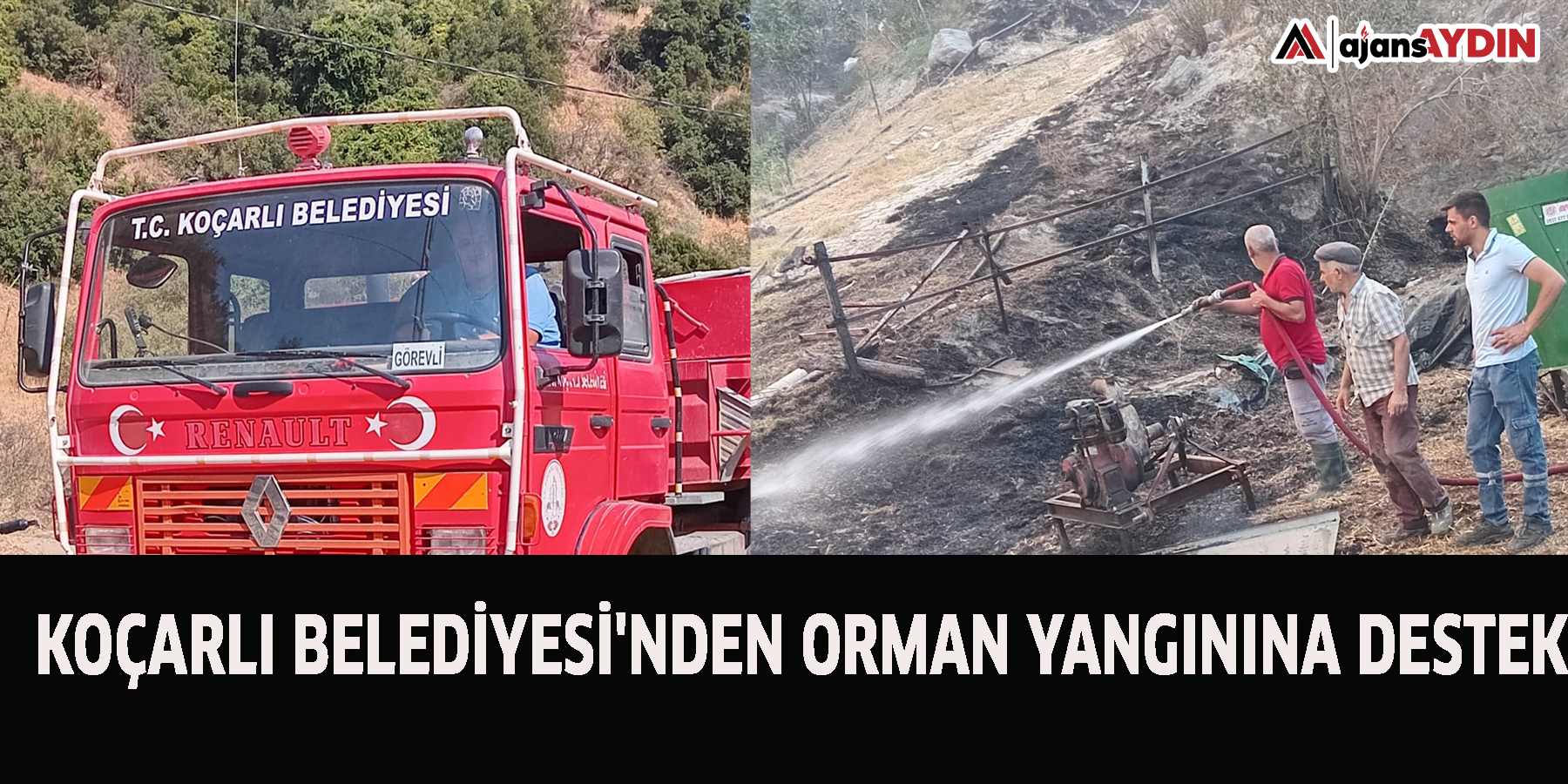 Koçarlı Belediyesi'nden Orman Yangınına Destek