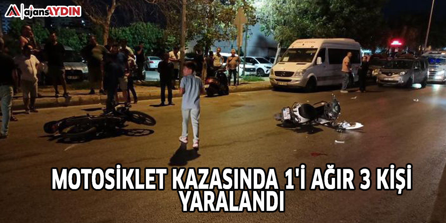 Motosiklet kazasında 1'i ağır 3 kişi yaralandı