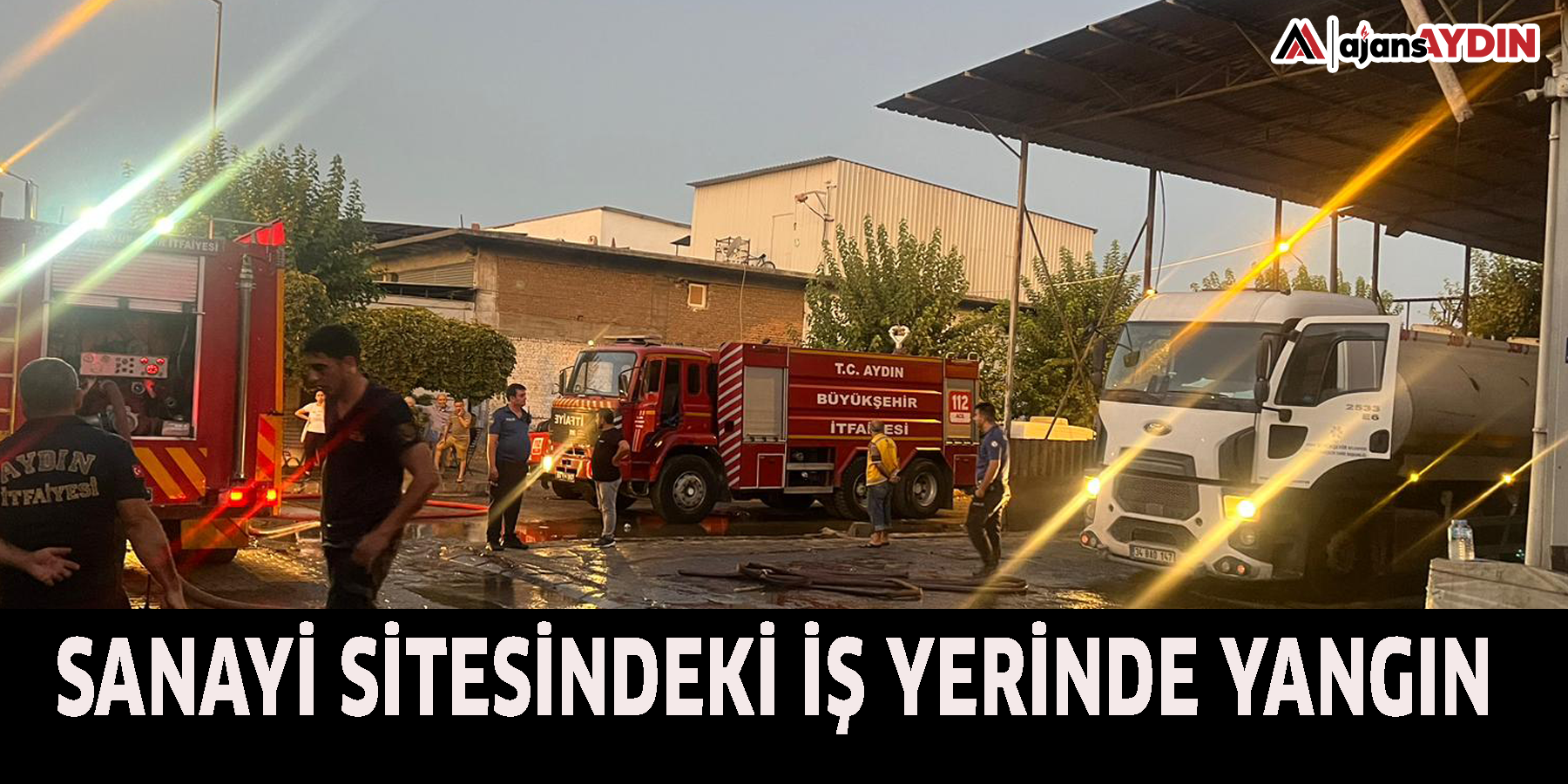 Sanayi sitesindeki iş yerinde yangın