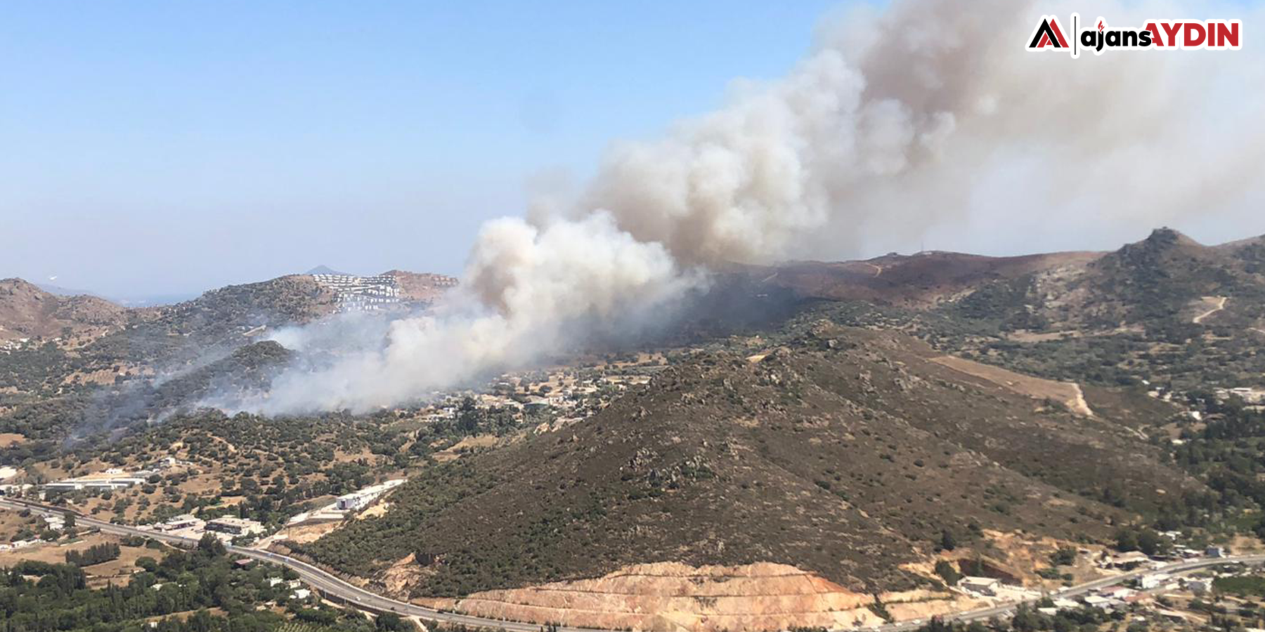 Bozdoğan’da çıkan yangına müdahale ediliyor