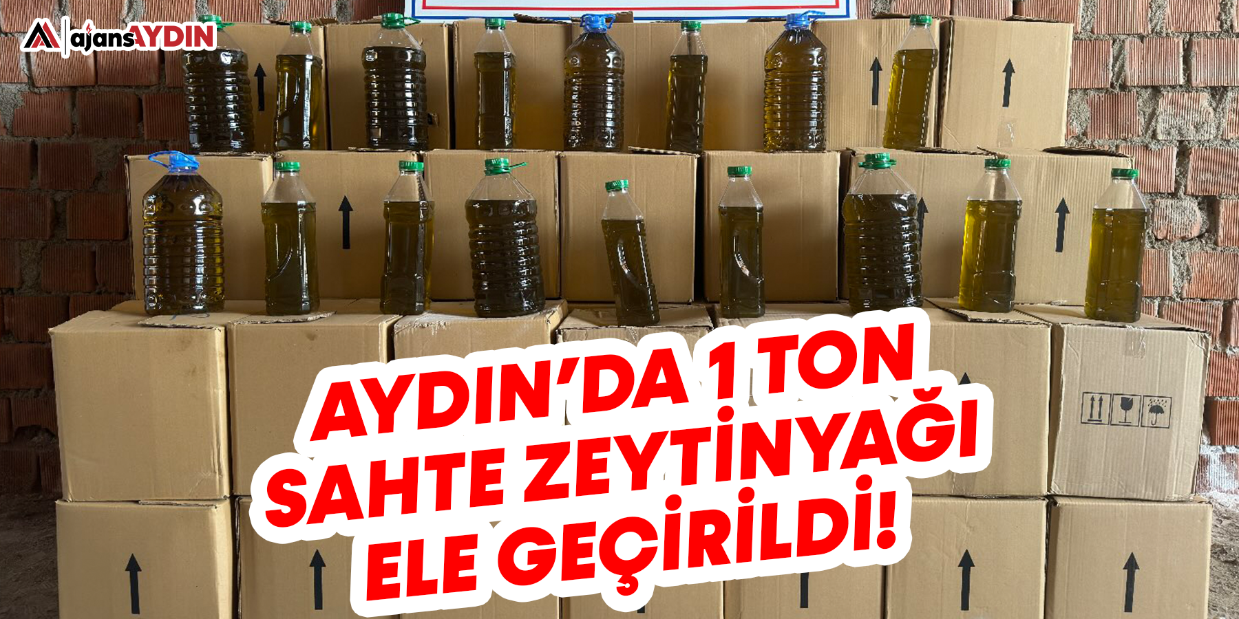 Aydın'da 1 ton sahte zeytinyağı ele geçirildi