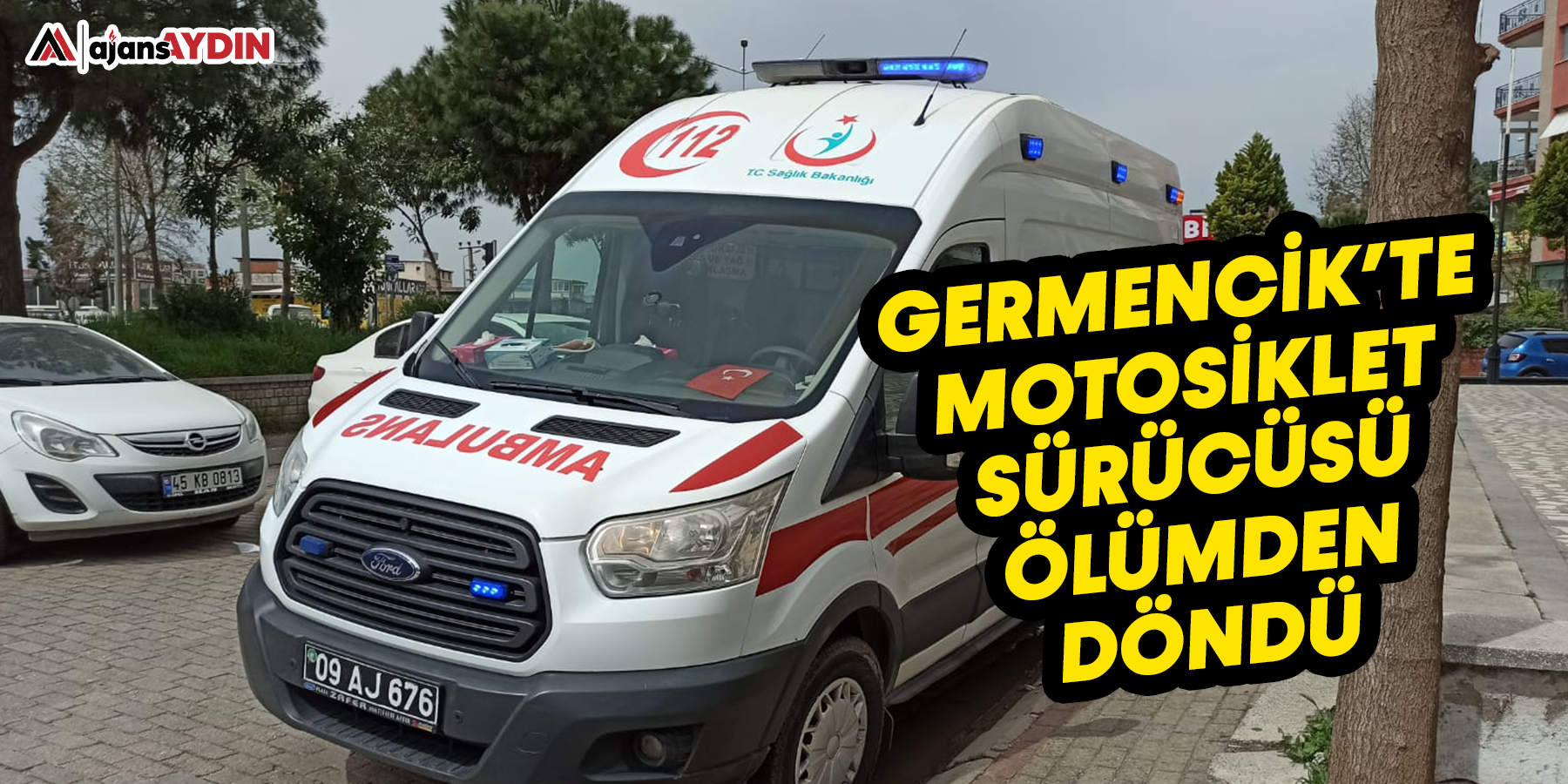 Motosiklet sürücüsü ölümden döndü