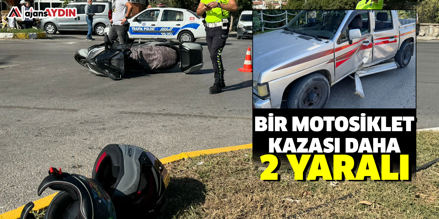 Bir motosiklet kazası daha  2 yaralı