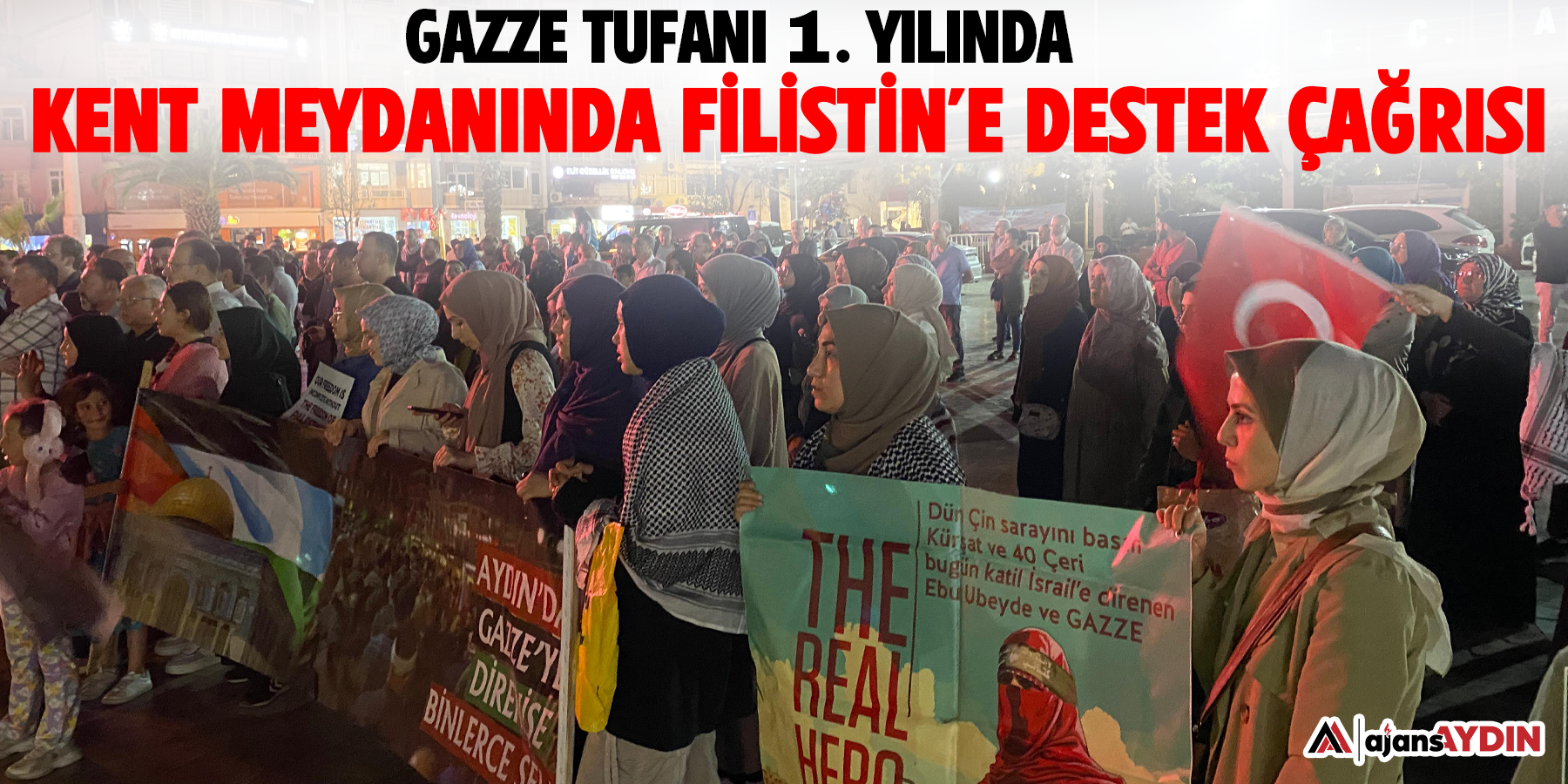 Kent Meydanında Filistin'e destek çağrısı  Gazze Tufanı 1. Yılında