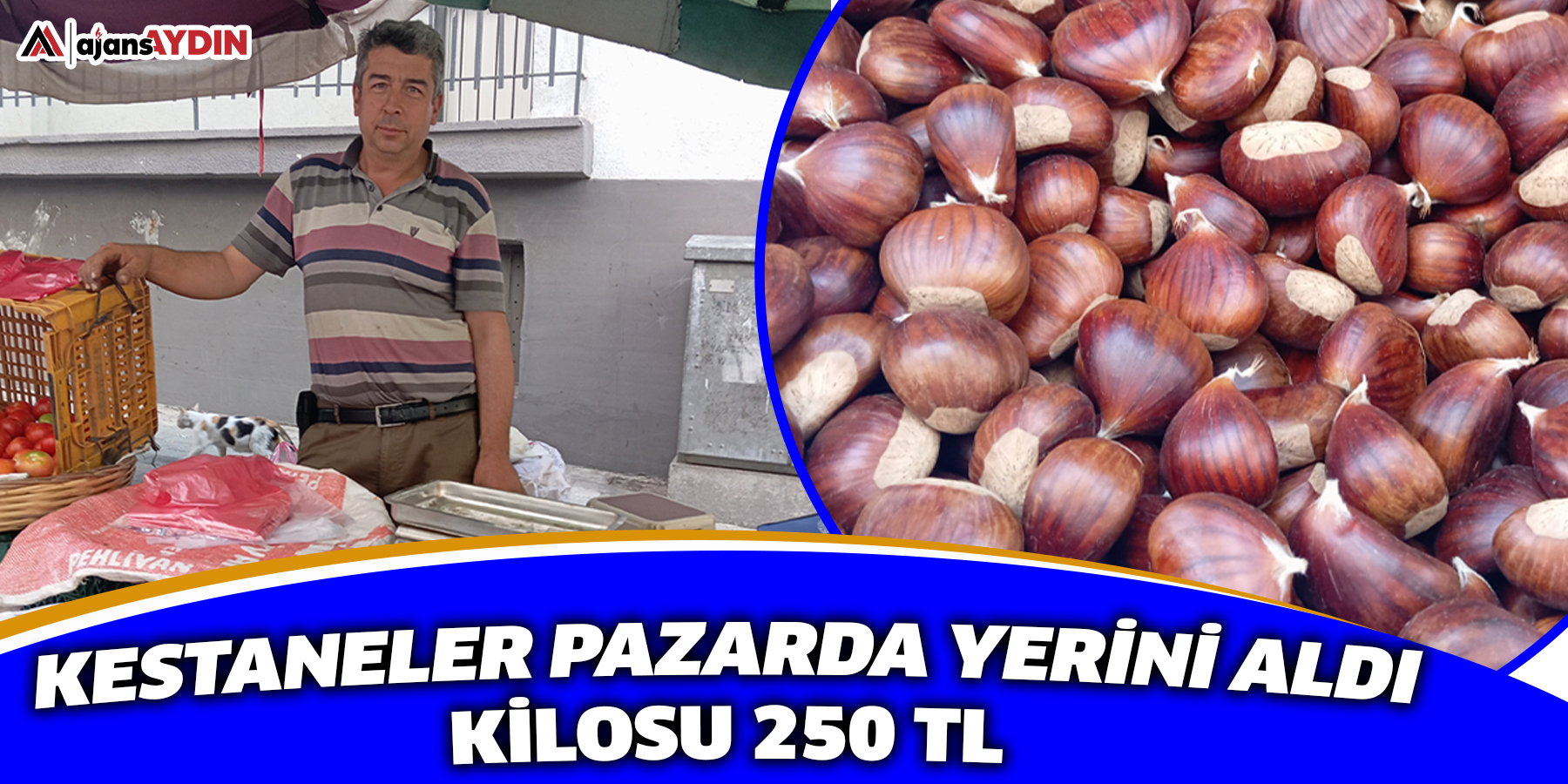 Kestaneler pazarda yerini aldı: Kilosu 250 TL