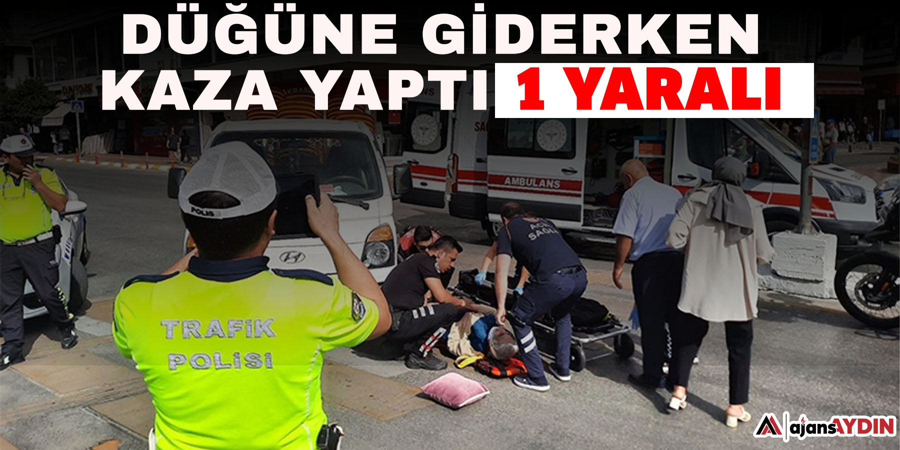 Düğüne giderken kaza yaptı  1 yaralı