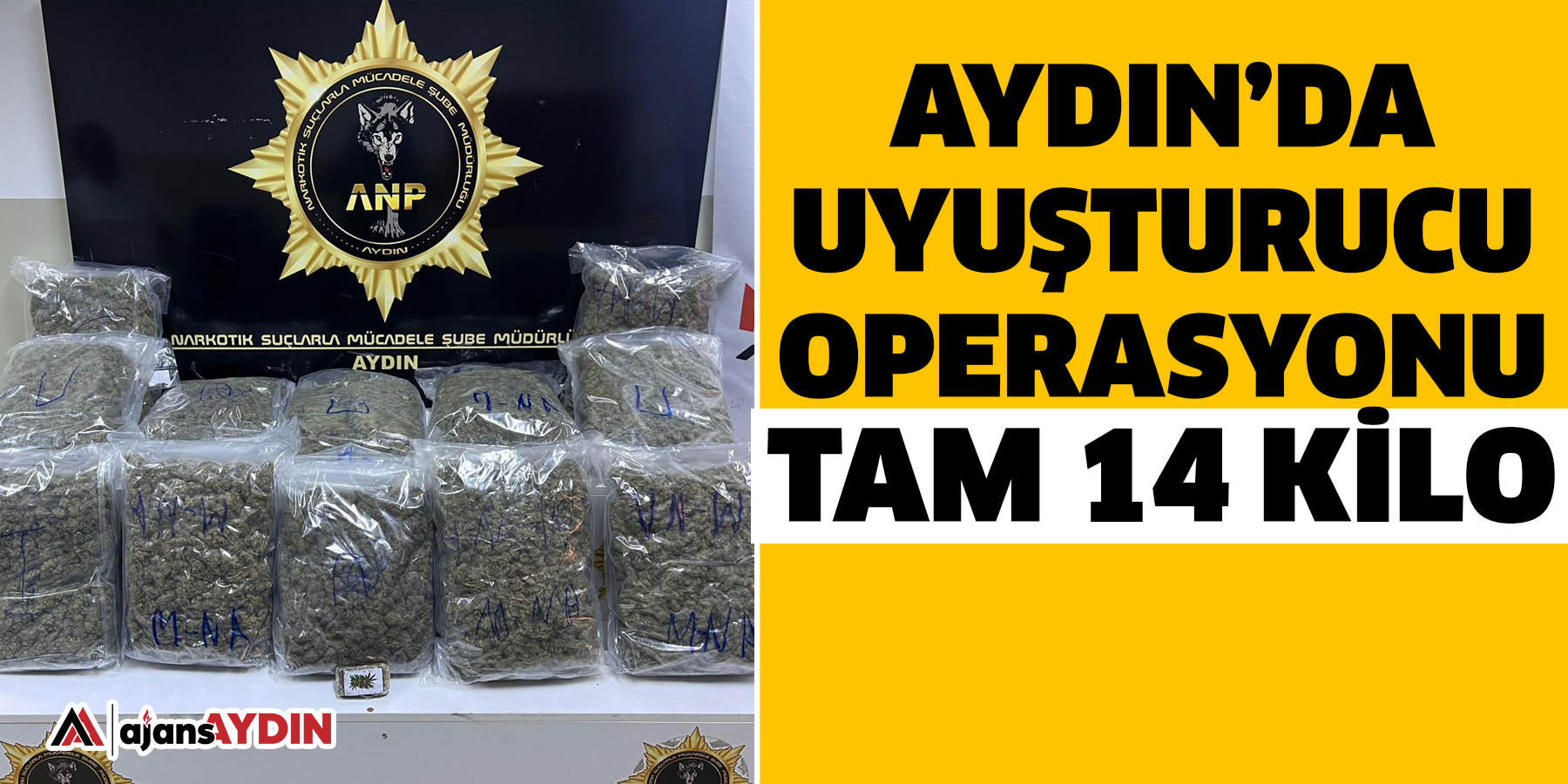 Aydın’da uyuşturucu operasyonu  Tam 14 kilo