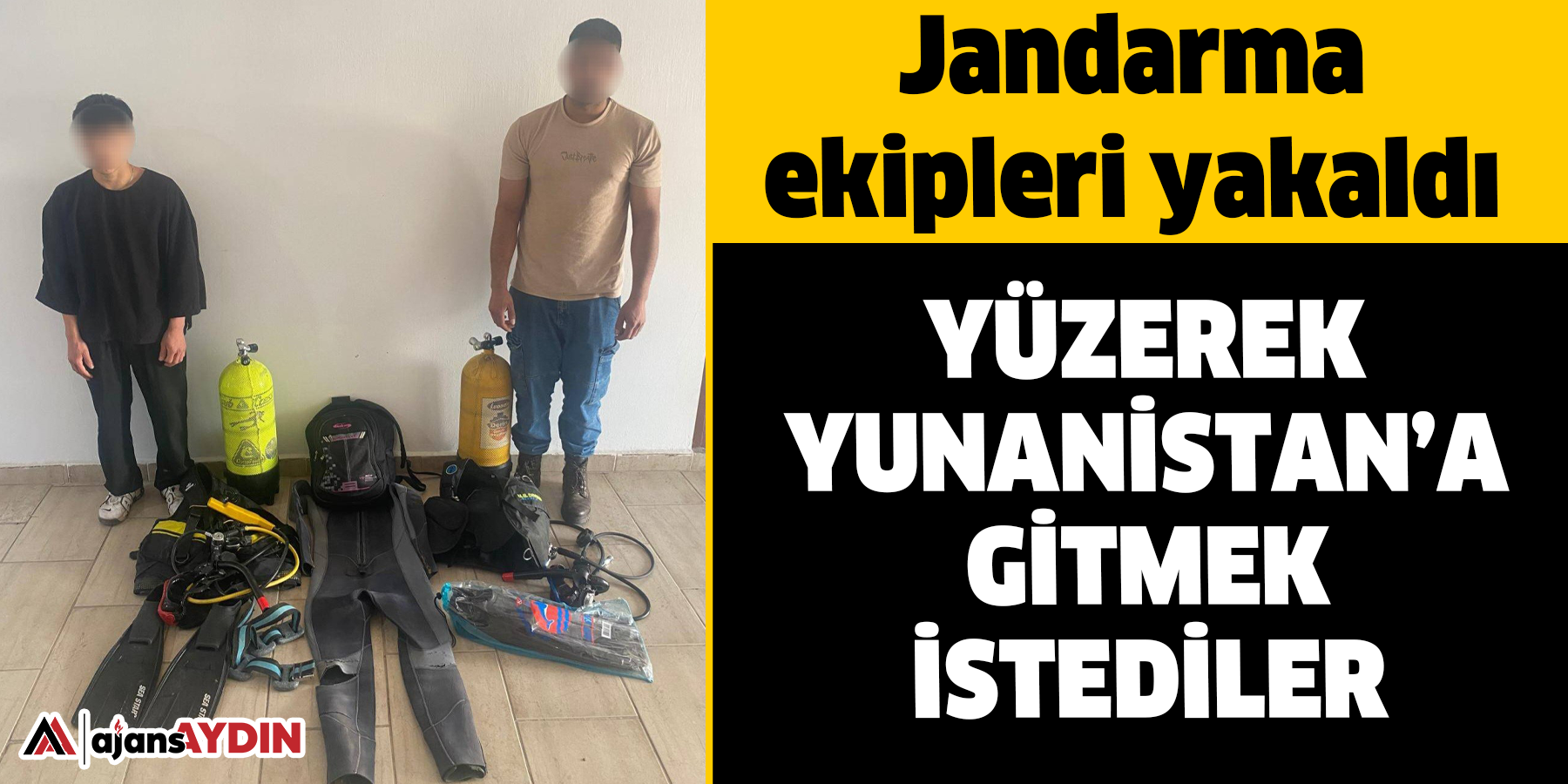 Jandarma ekipleri yakaladı  Yüzerek Yunanistan’a gitmek istediler