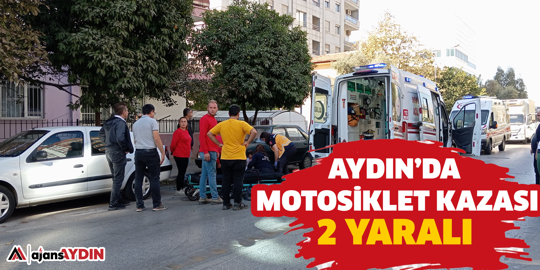 Aydın’da motosiklet kazası  2 yaralı