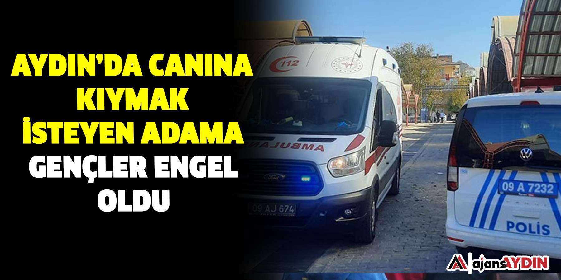 Aydın’da canına kıymak isteyen adama gençler engel oldu