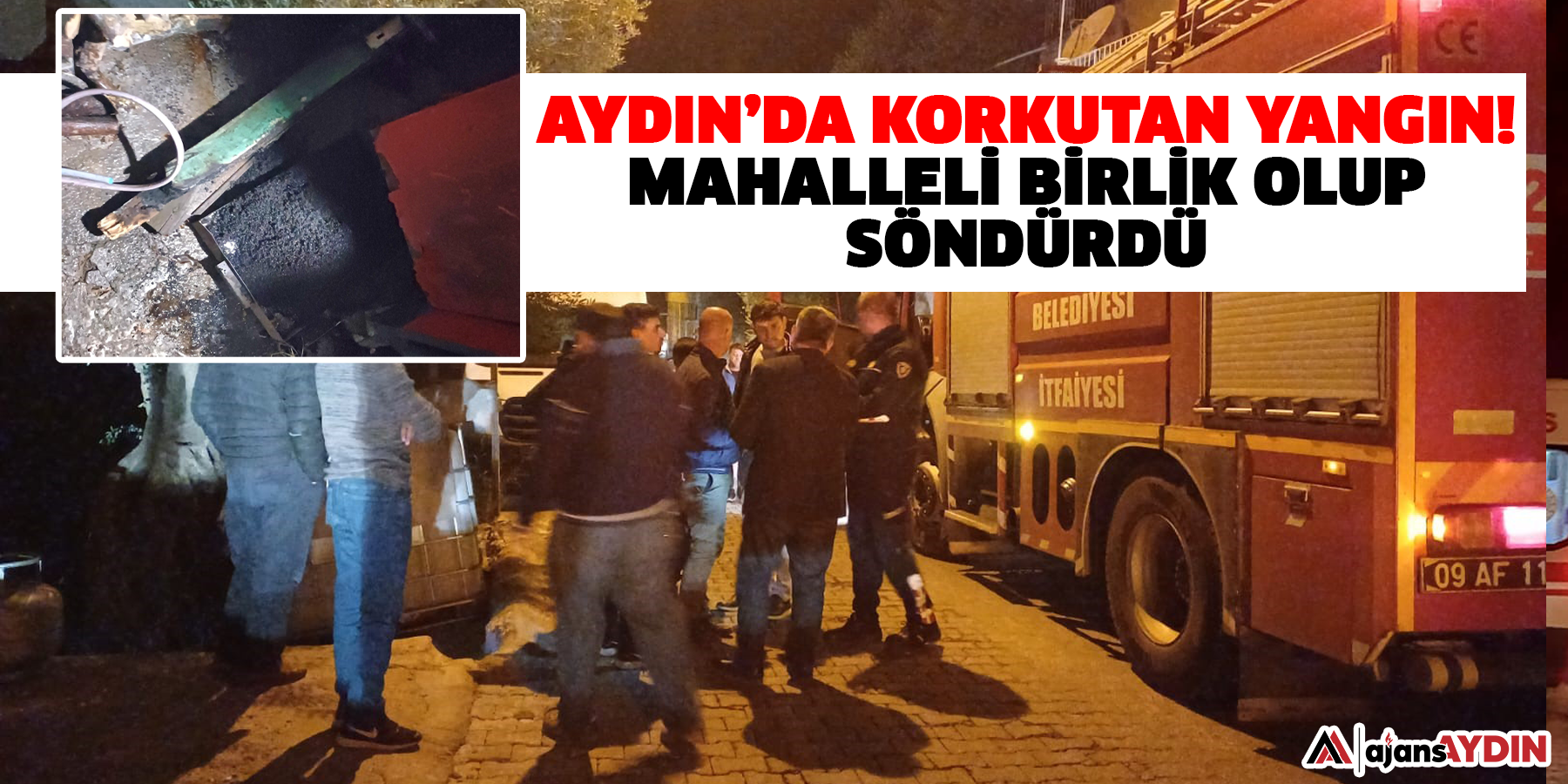 Aydın’da korkutan yangın! Mahalleli birlik olup söndürdü