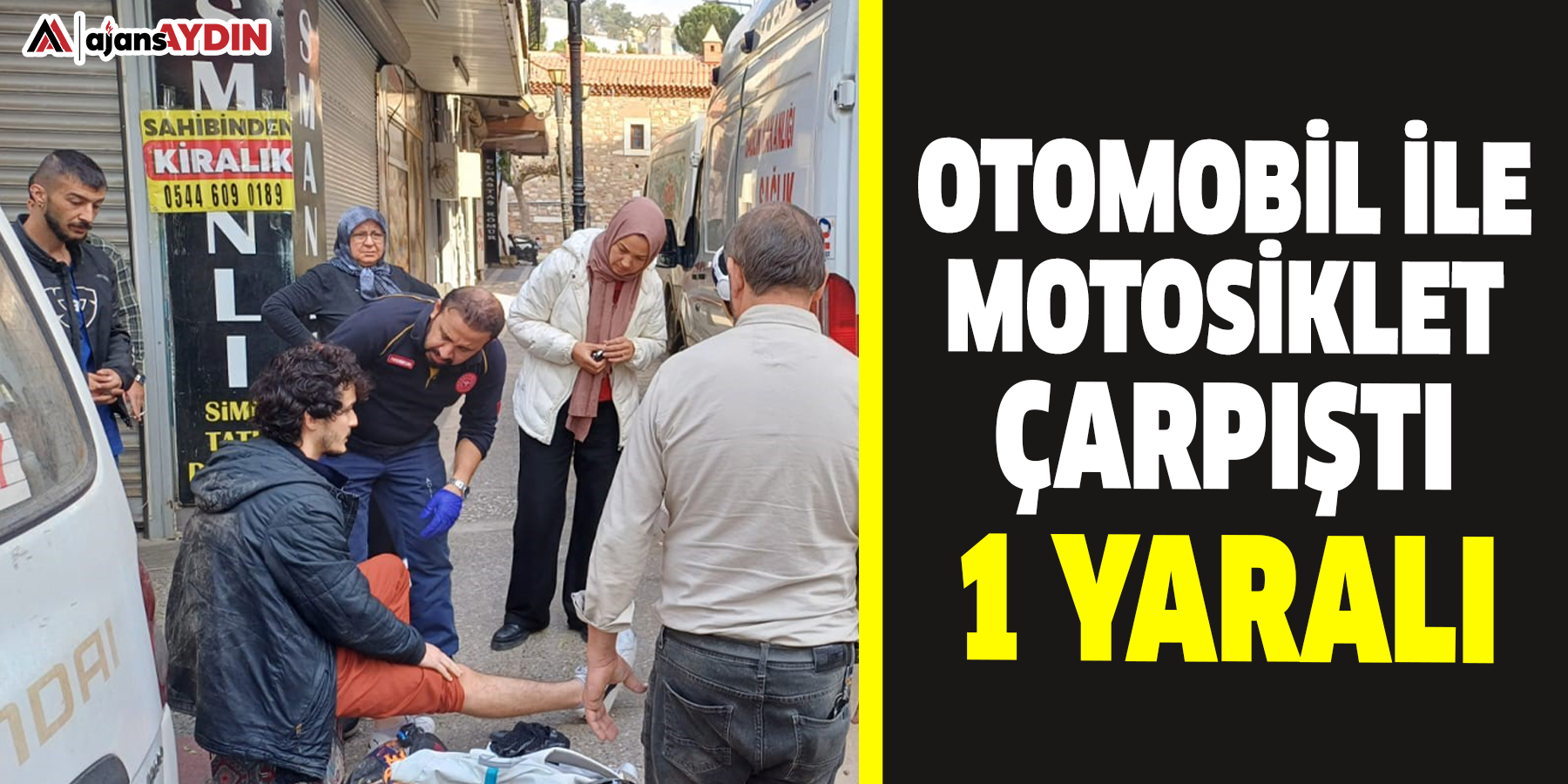 Otomobil ile motosiklet çarpıştı:1 yaralı