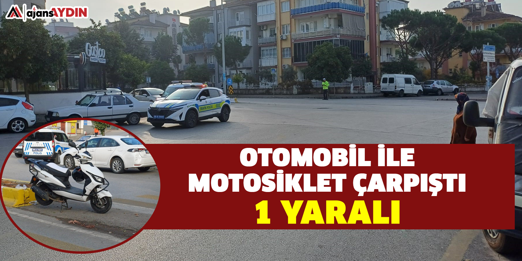 Otomobil ile motosiklet çarpıştı: 1 yaralı