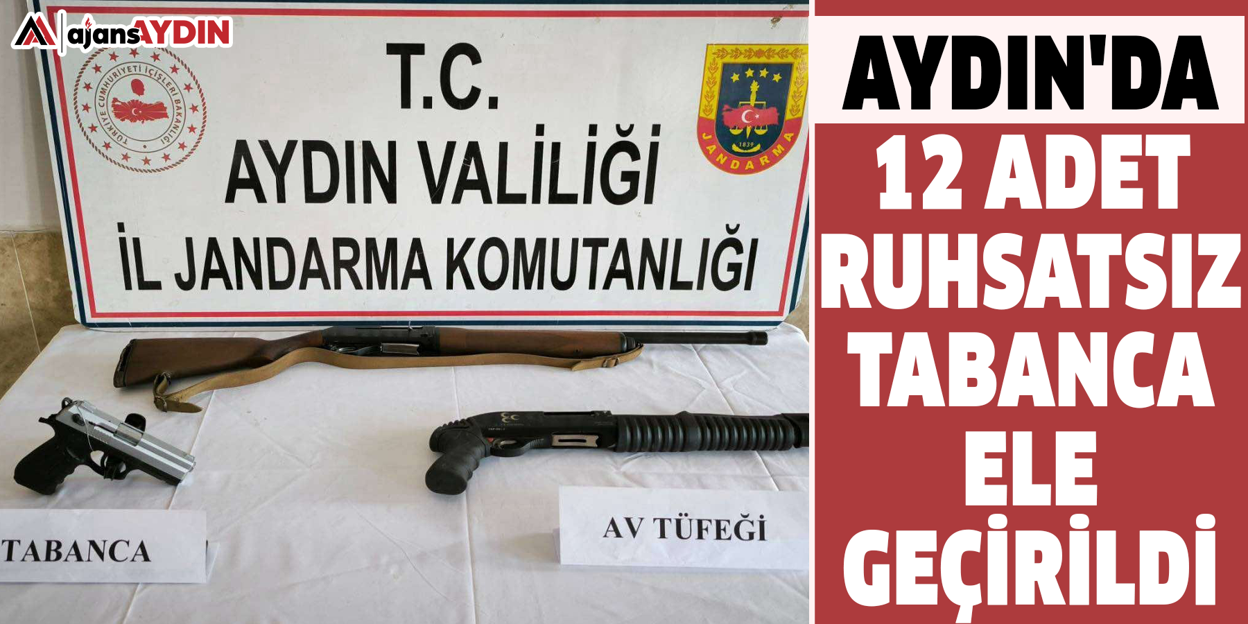 Aydın'da 12 adet ruhsatsız tabanca ele geçirildi