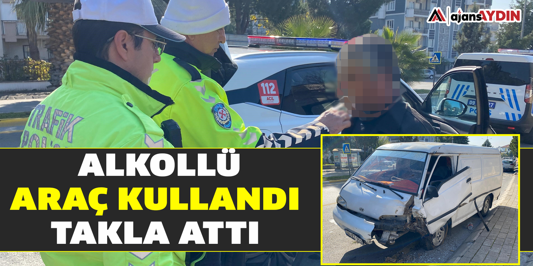 Alkollü araç kullandı: Takla attı