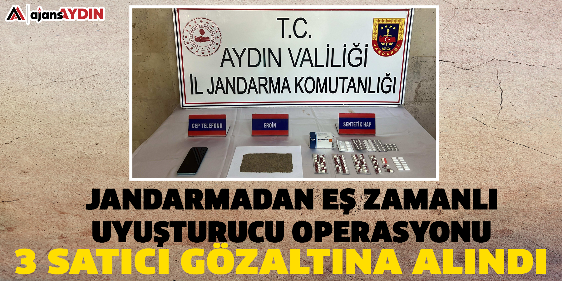 Jandarmadan eş zamanlı uyuşturucu operasyonu: 3 satıcı gözaltına alındı