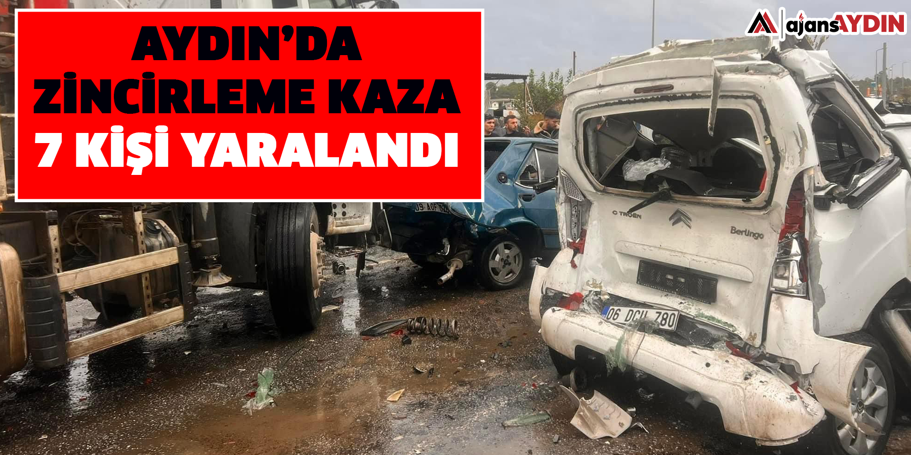 Aydın’da zincirleme kaza  7 kişi yaralandı