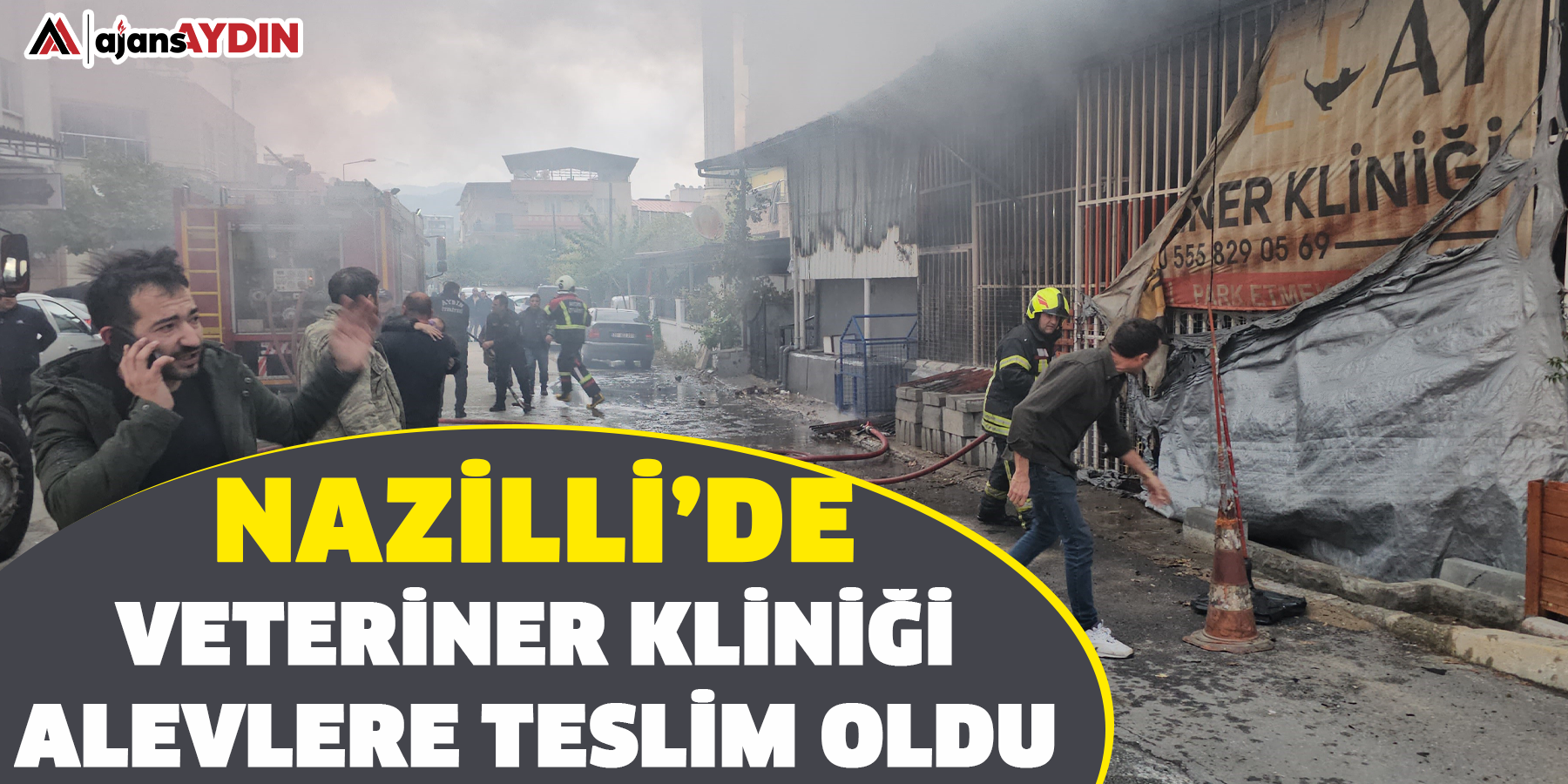 Veteriner kliniği alevlere teslim oldu