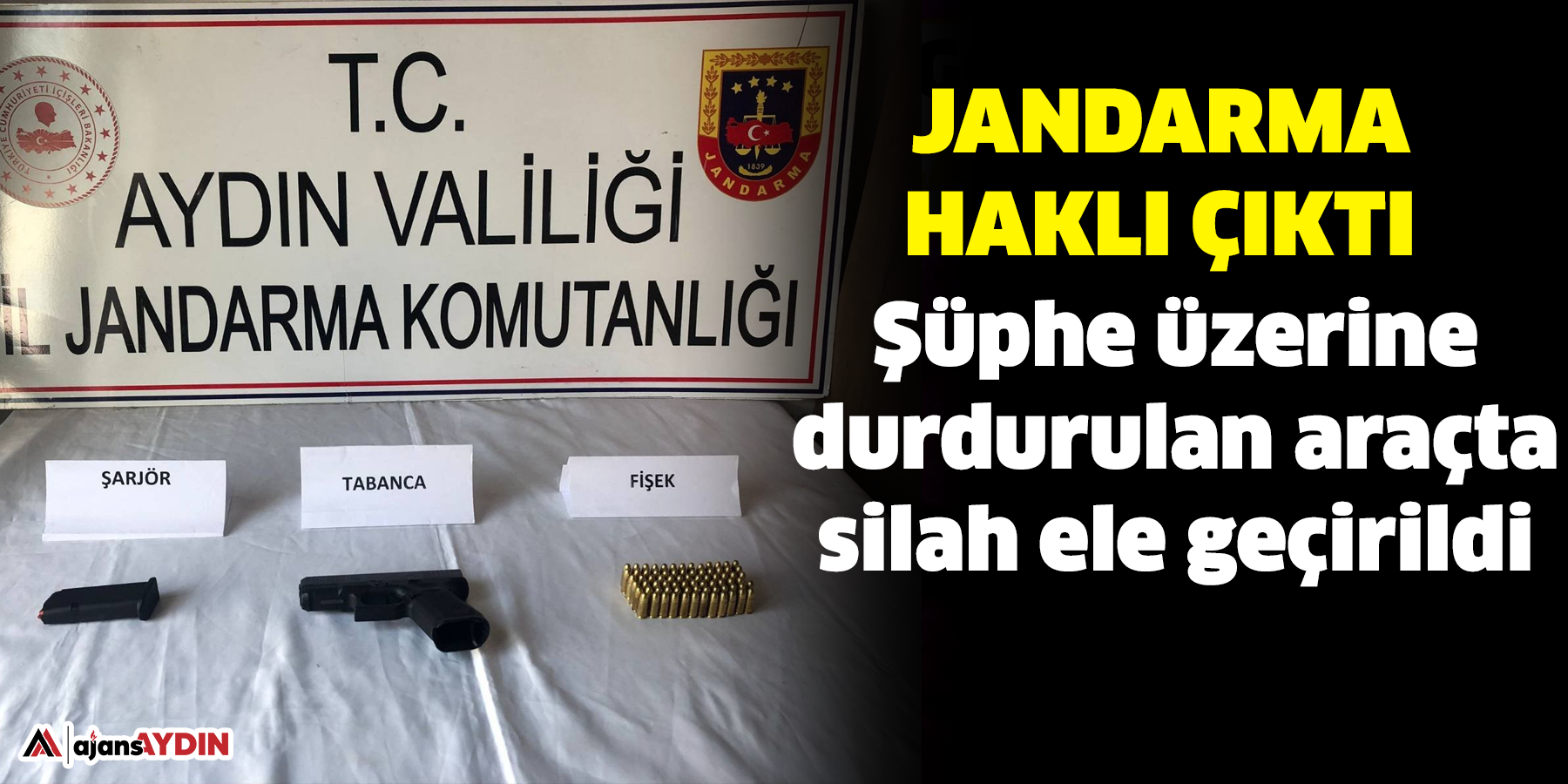 Jandarma haklı çıktı: Şüphe üzerine durdurulan araçta silah ele geçirildi