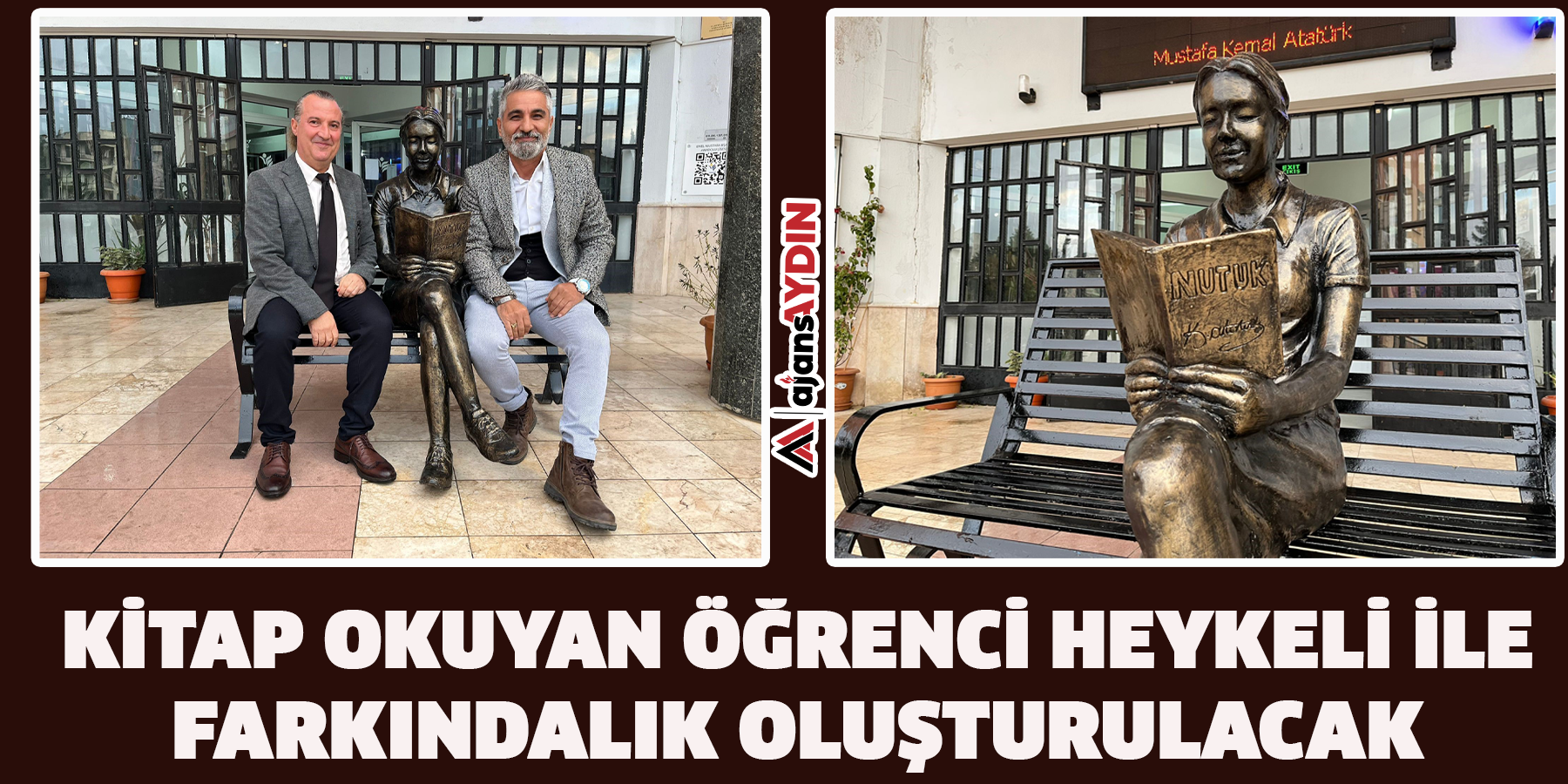 Kitap Okuyan Öğrenci Heykeli ile farkındalık oluşturulacak