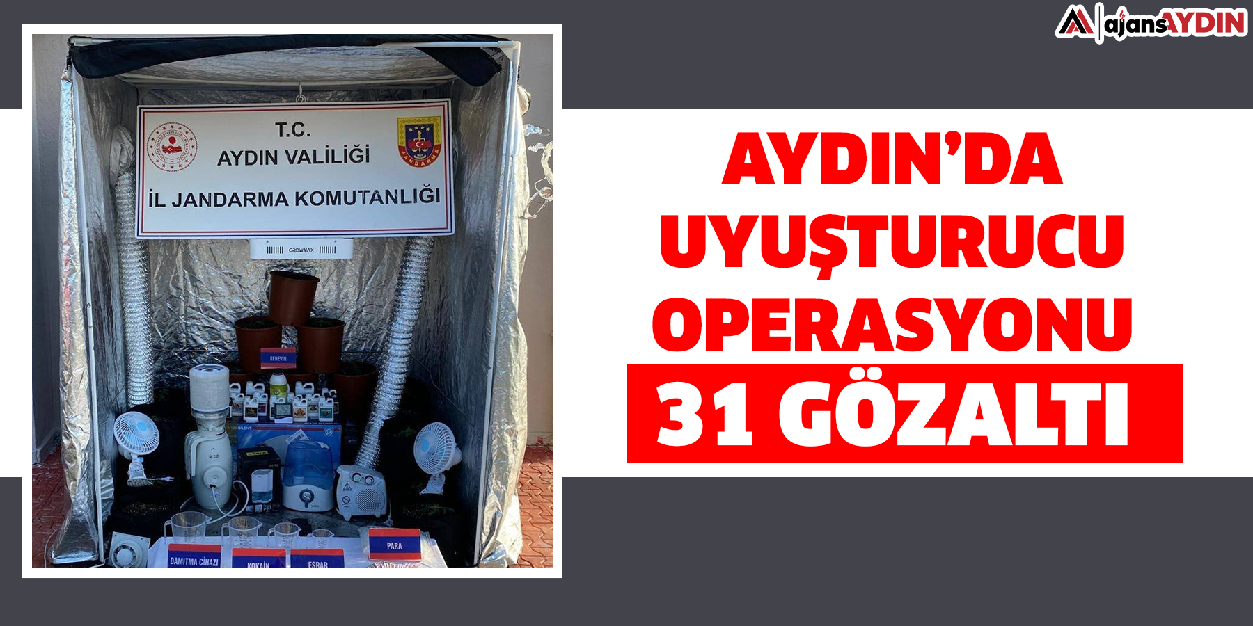 Aydın’da uyuşturucu operasyonu: 31 gözaltı